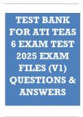 TEST BANK FOR ATI TEAS 6 EXAM TEST 2025 EXAM FILES &lpar;V1&rpar; QUESTIONS & ANSWERS
