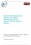 WGU D027 &lpar;OA&rpar; Questions And Answers Latest Updates 2025&sol;2026 With Correct Answers 100&percnt; With Complete Solutions
