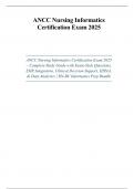 ANCC Nursing Informatics Certification Exam 2025 &ndash; Complete Study Guide with Exam-Style Questions&comma; EHR Integration&comma; Clinical Decision Support&comma; HIPAA&comma; & Data Analytics &vert; RN-BC Informatics Prep Bundle