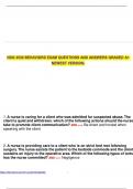 NSG 4530 BEHAVIORS EXAM QUESTIONS AND ANSWERS GRADED A&plus; NEWEST VERSION&period;