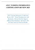 ANCC Nursing Informatics Certification Review 2025 &ndash; Exam Prep Questions with Rationales&comma; Clinical Decision Support&comma; EHRs & Data Standards &vert; Informatics RN- BC Study Guide & Flashcard Bundle