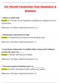 ICC Permit Technician Test &lpar;Latest 2025 &sol; 2026 Update&rpar; Questions and Verified Answers&vert; 100&percnt; Correct&vert; Grade A&period;