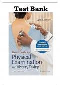 TEST BANK FOR BATE&rsquo;S GUIDE TO PHYSICAL EXAMINATION AND HISTORY TAKING 13TH EDITION BICKLEY &vert; ALL CHAPTERS &vert; QUESTIONS AND ANSWERS &vert; 2024