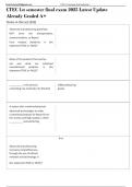 CTEC 1st semester final exam &vert; 2025 Latest Update Already Graded A&plus; &vert; "100&percnt; Accurate&comma;" "Verified&comma;" "Error-Free&comma;" "Unimpeachable&comma;" "Precision-Checked&comma;" "Guaranteed Accurate&comma;