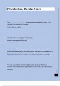 Florida Real Estate Exam Questions and Answers with Certified Solutions