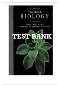 TEST BANK CAMPBELL BIOLOGY 9th EDITION ALL CHAPTERS COMPLETE GUIDE