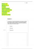 HESI 101 MODULE 3 EXAM QUESTIONS AND ANSWERS GRADED A&plus; LATEST UPDATE 2025