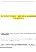 POLS 102 STUDY GUIDE EXAM 1 QUESTIONS AND ANSWERS GRADED A&plus; LATEST UPDATE&period;