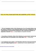 POLS 102 FINAL EXAM QUESTIONS AND ANSWERS LATEST UPDATE&period;