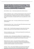 Social Studies Content Knowledge Test &lpar;5081&rpar; PRAXIS II Questions And Correct Answers &lpar;20252026&rpar; Graded A&plus;&period;