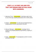 POST L&period;D&period; 34 FIRST AID AND CPR  TEST 2025 BRAND NEW ACTUAL EXAM  WITH ANSWERS&period; 
