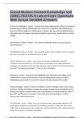 Social Studies Content Knowledge test &lpar;5081&rpar; PRAXIS II Latest Exam Questions With Actual Detailed Answers&period;