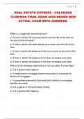 REAL ESTATE EXPRESS - COLORADO  CLOSINGS FINAL EXAM 2025 BRAND NEW  ACTUAL EXAM WITH ANSWERS&period; 