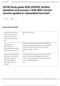 GCOR Study guide 2025 UPDATE Verified Questions And Answers &vert; With 100&percnt; Correct Answers graded A&plus; Guaranteed Success&excl;&excl;