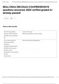 REAL OSHA 500 EXAM COMPREHENSIVE questions answered&comma; 2025 verified graded A&plus; already passed&excl;