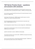 TAP Series Practice Exam &ndash; questions and answers with solutions 