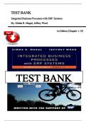 Test Bank For Integrated Business Processes With ERP Systems 1st Edition by Simha R&period; Magal