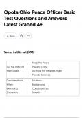 Opota Ohio Peace Officer Basic Test Questions and Answers Latest Graded A&plus;&period;