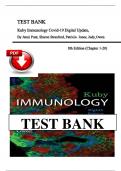 Test Bank for Kuby Immunology&comma; 8th Edition by Jenni Punt&comma; Sharon Stranford&comma; Patricia Jones and Judy Owen&period; ISBN- All Chapters 1-20