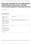 OSHA Basic Orientation Plus Test &vert; 2025 UPDATE Verified Questions And Answers &vert; With 100&percnt; Correct Answers graded A&plus; Guaranteed Success&excl;&excl;