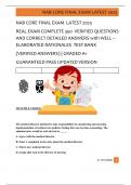NAB CORE FINAL EXAM  LATEST 2025   REAL EXAM COMPLETE 350  VERIFIED QUESTIONS  AND CORRECT DETAILED ANSWERS with WELL &ndash;  ELABORATED RATIONALES  TEST BANK   &lpar;VERIFIED ANSWERS&rpar; &vert; GRADED A&plus;   GUARANTEED PASS UPDATED VERSION  