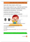 NAB CORE FINAL EXAM  LATEST 2025   REAL EXAM COMPLETE 350  VERIFIED QUESTIONS  AND CORRECT DETAILED ANSWERS with WELL &ndash;  ELABORATED RATIONALES  TEST BANK   &lpar;VERIFIED ANSWERS&rpar; &vert; GRADED A&plus;   GUARANTEED PASS UPDATED VERSION       