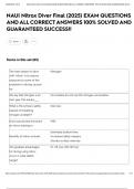 NAUI Nitrox Diver Final &lpar;2025&rpar; EXAM QUESTIONS AND ALL CORRECT ANSWERS 100&percnt; SOLVED AND GUARANTEED SUCCESS&excl;&excl;