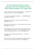 EV Ecosystem and circular economy Questions And Correct Detailed Answers With Complete Solutions &vert; New Update 2025 