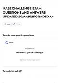 NAS2 CHALLENGE EXAM QUESTIONS AND ANSWERS UPDATED 2024&sol;2025 GRADED A&plus;