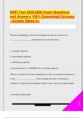NAFI Test 2025&sol;2026 Exam Questions  and Answers 100&percnt; Guaranteed Success  &vert; Already Rated A&plus;