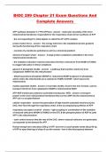 BIOC 299 Chapter 21 Exam Questions And Complete Answers 