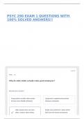 PSYC 290 EXAM 1 QUESTIONS WITH 100&percnt; SOLVED ANSWERS&excl;&excl;