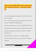 Waxing Test 2025&sol;2026 Exam Questions  and Verified Answers &vert; Already Graded  A&plus; 