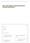 PSYC 290 EXAM 1 QUESTIONS WITH PASSED ANSWERS&excl;&excl;