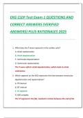 EKG CLEP Test Exam 1 QUESTIONS AND  CORRECT ANSWERS &lpar;VERIFIED  ANSWERS&rpar; PLUS RATIONALES 2025