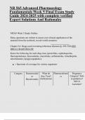 NR 565  Advanced Pharmacology Fundamentals &vert;  Week 5 &vert;  Final Exam  &vert; Study Guide 2024-2025 &vert;  with complete verified Expert Solutions And Rationales