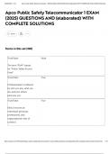 Apco Public Safety Telecommunicator 1 EXAM &lpar;2025&rpar; QUESTIONS AND &lpar;elaborated&rpar; WITH COMPLETE SOLUTIONS