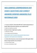 Compilation bundle for HESI COMPASS COMPREHENSIVE EXIT EXAMS QUESTIONS AND CORRECT ANSWERS &lpar;VERIFIED ANSWERS&rpar; PLUS RATIONALES 2025