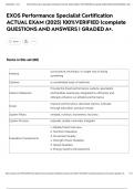 EXOS Performance Specialist Certification ACTUAL EXAM &lpar;2025&rpar; 100&percnt;VERIFIED &vert;complete QUESTIONS AND ANSWERS &vert; GRADED A&plus;&period;