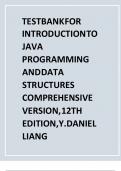  Test Bank for Introduction to Java Programming and Data Structures – Y. Daniel Liang | 12th Edition (Updated & Brand New) | Latest Comprehensive Version | Full Practice Set  Description: