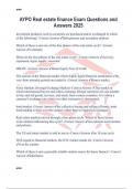 AYPO Real estate finance Exam Questions and Answers 2025