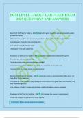 PGM LEVEL 1- GOLF CAR FLEET EXAM 2025 QUESTIONS AND ANSWERS