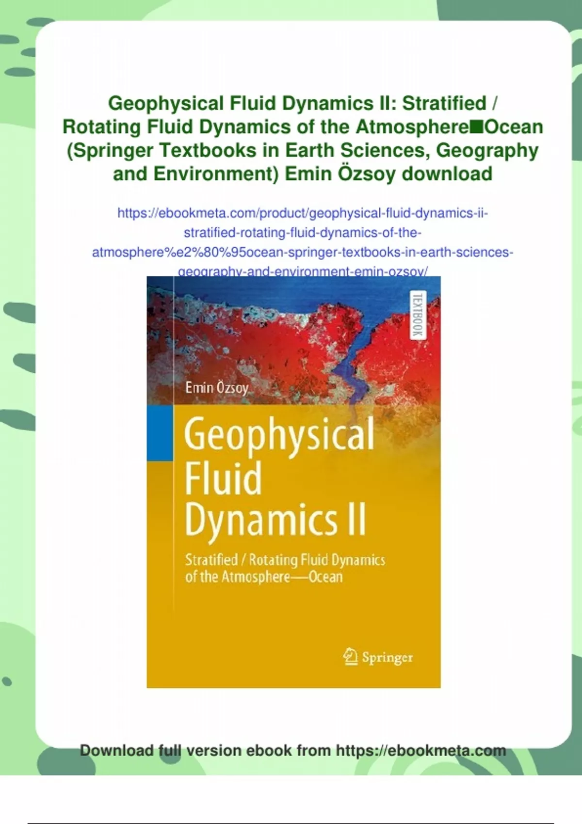 Summary Geophysical Fluid Dynamics II: Stratified / Rotating Fluid ...