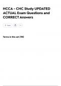 HCCA - CHC Study UPDATED ACTUAL Exam Questions and CORRECT Answers