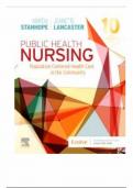 TEST BANK FOR PUBLIC HEALTH NURSING&colon; POPULATION-CENTERED HEALTH CARE IN THE COMMUNITY&comma; 10TH EDITION BY MARCIA STANHOPE & JEANETTE LANCASTER