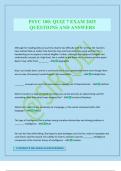PSYC 100&colon; QUIZ 7 EXAM 2025 QUESTIONS AND ANSWERS