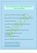 PSYCH 306 EXAM 3 2025 QUESTIONS AND ANSWERS