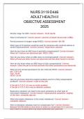 NURS 3119 D446 Adult Health II - OA Review &lpar;Qns & Ans&rpar; 