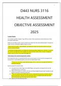 NURS 3116 &lpar;D443&rpar; Health Assessment - OA Review &lpar;Qns & Ans&rpar;