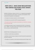 ASNT LEVEL 3 - BASIC EXAM 400 QUESTIONS AND VERIFIED SOLUTIONS LATEST UPDATE THIS YEAR&period;